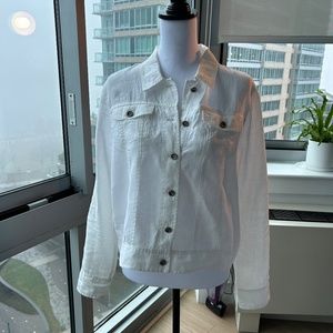 Eileen Fisher White Linen “Jean” Jacket